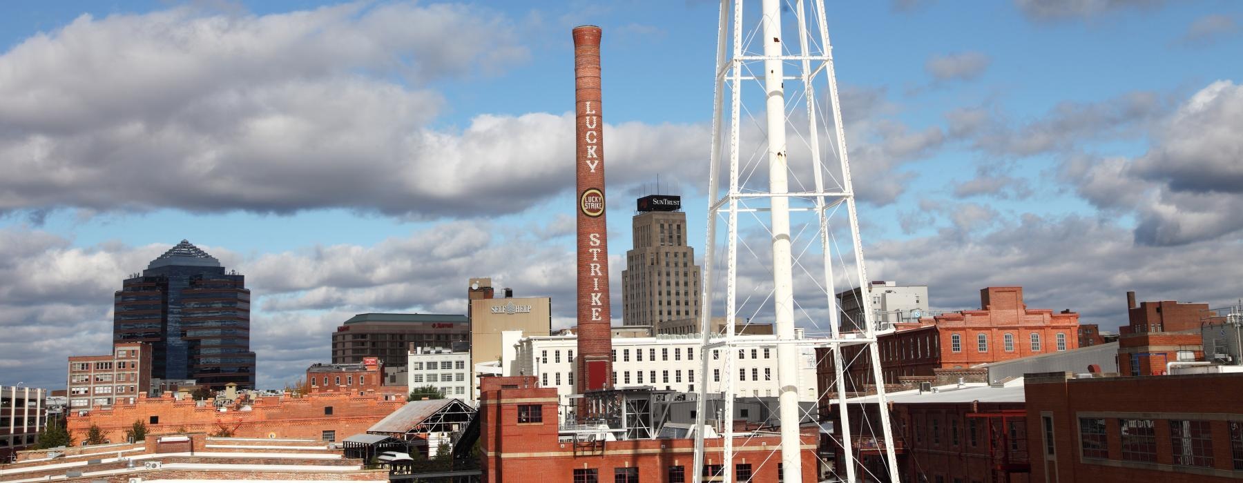 a clock tower in a city