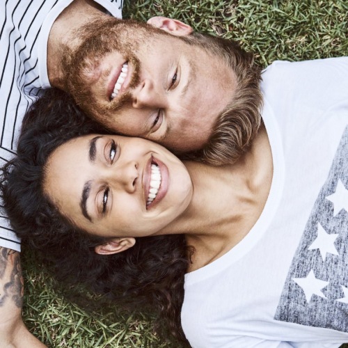 a couple relaxing together