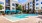a pool in a courtyard